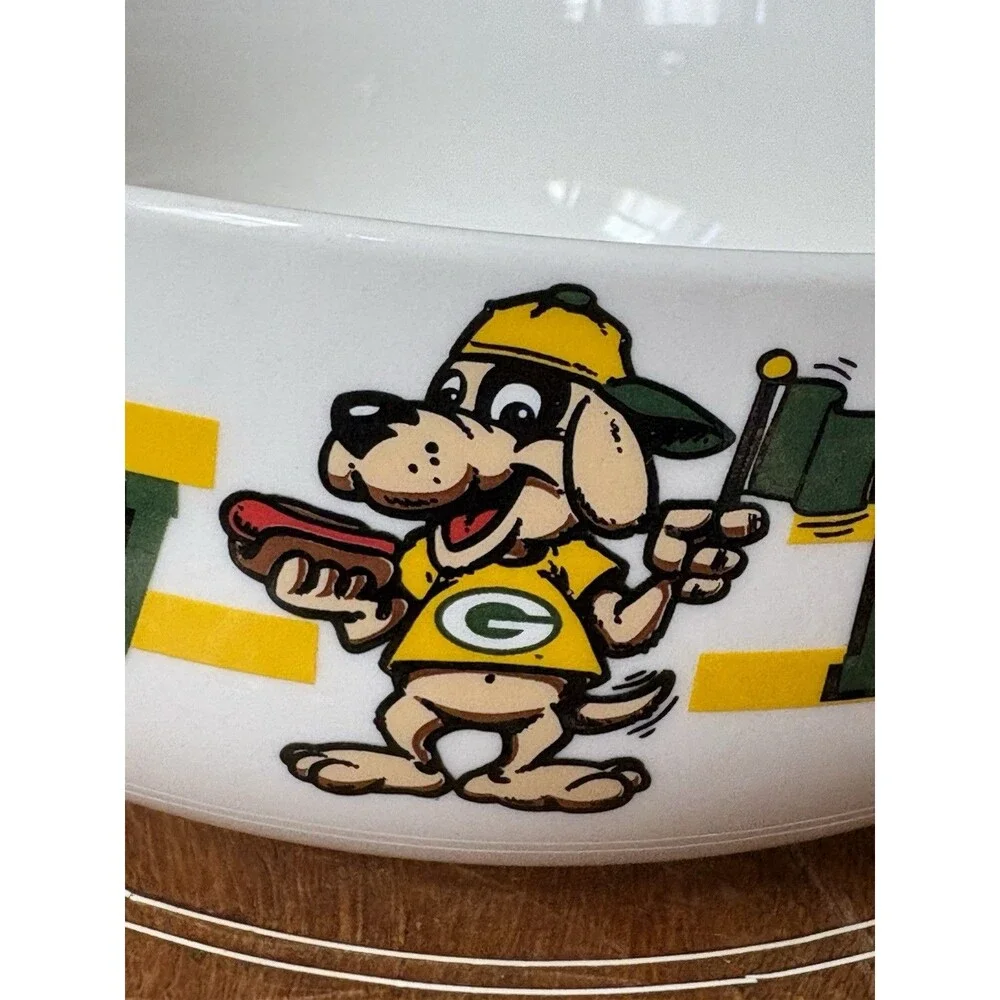 Green Bay Packers Ceramic Dog Bowl NFL Football Pet Dish Food Water 7”